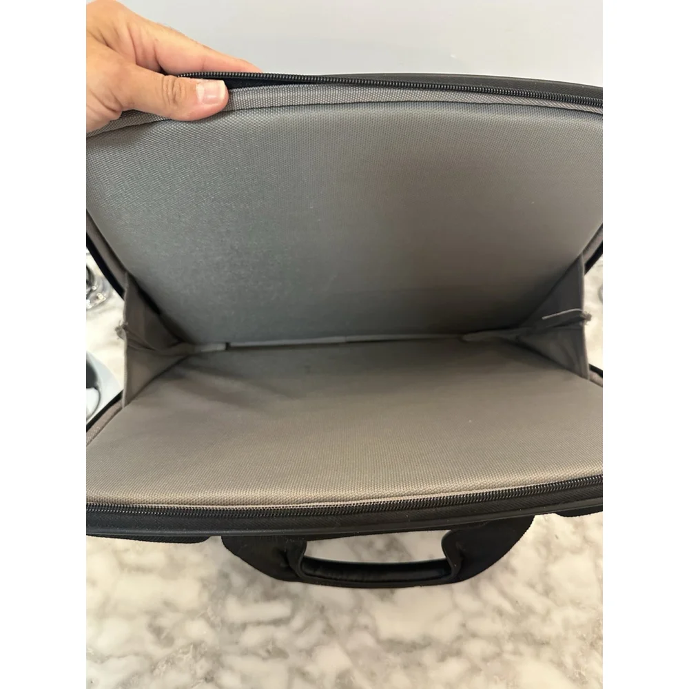 Zero Halliburton Black Nylon Slim Laptop Briefcase 15” Padded Case with Handle
